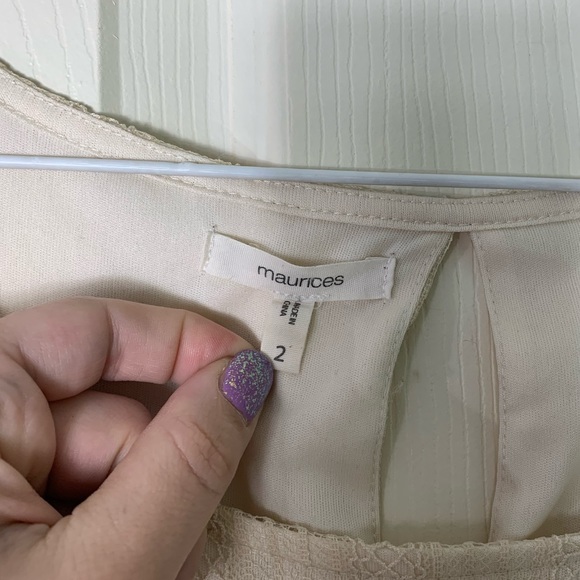 Maurices | Eyelash Lace Cold Shoulder Top - 2X - Picture 7 of 9